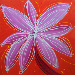 Flower blooming, 40 x 40 in, sold - Paintings