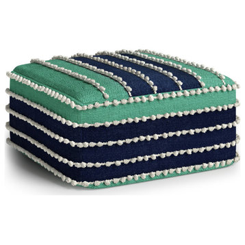 Garbo Square Woven Outdoor/ Indoor Pouf