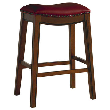 Picket House Furnishings Bowen 30" Backless Bar Stool, Red