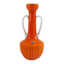 EMPOLI ORANGE TWO-TONE URN - Vases