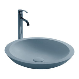 ADM Bathroom Design - ADM Circular Countertop Sink, White, 20" - Bathroom Sinks