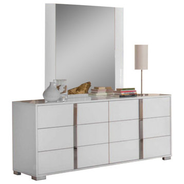 Modrest San Marino Modern Dresser, White