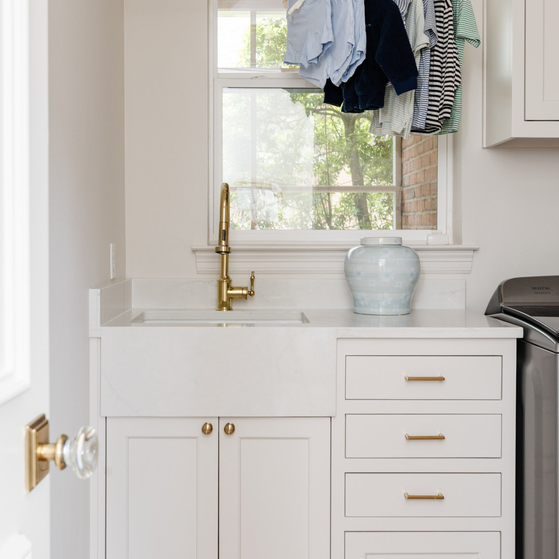 French Modern Laundry Room Remodel