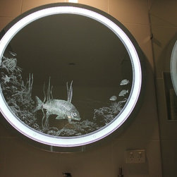 Reef Porthole Bathroom Light Mirror - Bathroom Mirrors