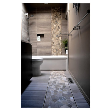 The kid’s bathroom becomes the luxury grown-up bathroom!