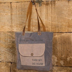 BLUE & GRAY MONT BLANC CANVAS TOTE - Products