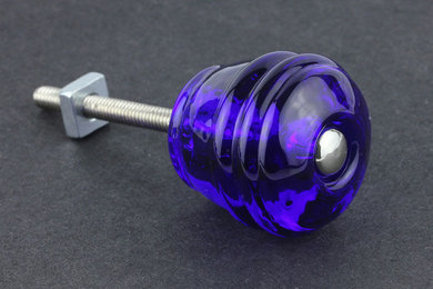 Cobalt Blue Antique Glass Knob - D. Lawless Hardware