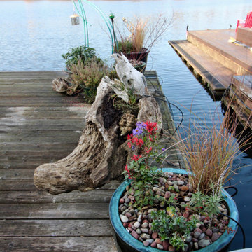 Gardening on a houseboat