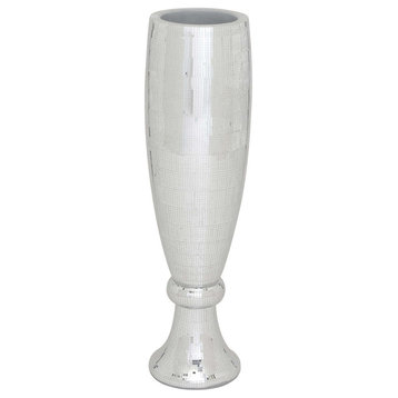 Glam Silver Polystone Vase 50133