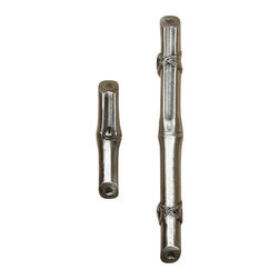 Dartefax - Bamboo With Angled Ends, Antique Brass - Cabinet And Drawer Handle Pulls