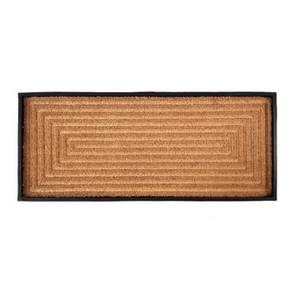 Anji Mountain Natural & Recycled Rubber Boot Tray with Black & Ivory Coir Insert