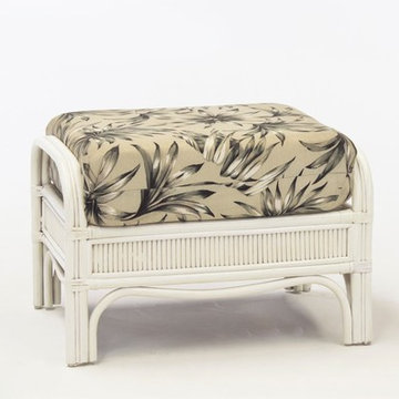 Bermuda Ottoman in Whitewash
