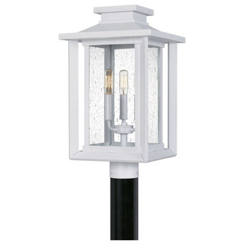 3 Light Outdoor Post Lantern-White Lustre Finish - Outdoor - Post Lights
