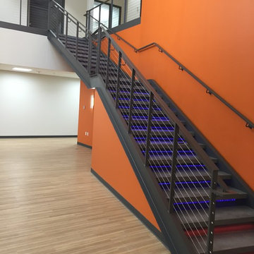 Modern Cable Railing with LED Lighting