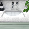 Nantucket Sinks 16"x11" Undermount Ceramic Sink, White