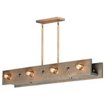 Maxim Lighting - Maxim Lighting 25247WWDAB Plank - Eight Light Pendant - Planks of natural wood are distressed by hand and finished in Weathered Wood with Antique Brass accents, to create a rustic reclaimed look. Lacquered raw metal hex nuts provide an additional decorative element. The overall design can be changed by your choice of bulb which makes the collection very versatile.   Warranty: 1 Year Canopy Included: Yes  Canopy Diameter: 11 x 0.75Plank Eight Light Pendant Weathered Wood/Antique Brass *UL Approved: YES *Energy Star Qualified: n/a  *ADA Certified: n/a  *Number of Lights: Lamp: 8-*Wattage:60w E26 Medium Base bulb(s) *Bulb Included:No *Bulb Type:E26 Medium Base *Finish Type:Weathered Wood/Antique Brass