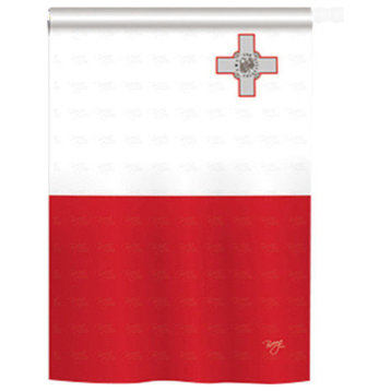 Malta 2-Sided Vertical Impression House Flag