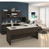 Ridgeley U-shaped Desk With lateral file and bookcase