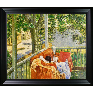 La Pastiche Couch on the Porch, Cos Cob with Black Matte Frame, 25" x 29"