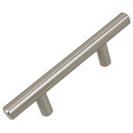 GlideRite Hardware - 2.5" Center Solid Steel 5" Bar Pull, Set of 20, Stainless Steel - Give your bathroom or kitchen cabinets a contemporary look with this pack of solid steel handles with 2-1/2-inch screw spacing. These bar pulls add a modern touch to even the most traditional of cabinets and are a quick and inexpensive way to refresh a kitchen or bathroom. Standard #8-32 x 1-inch installation screws are included.