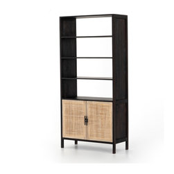 Audrey Woven Wicker Door Bookshelf - Bookcases