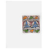 Hand Painted Border Moroccan Tile, Red /Green/Blue