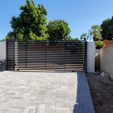 Automatic Driveway Sliding Gate with Pedestrian Gate - Liftmaster