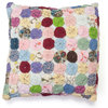 Yo Yo Quilted Multicolor Throw Pillow