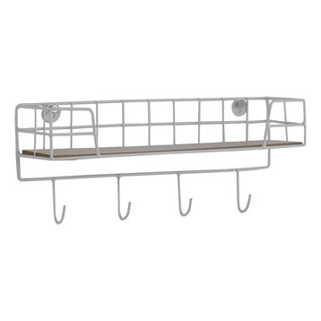 Cartagena Metal Coat Rack With Shelving, Set of 2