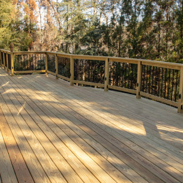 Deck Build Using Pressure Treated Pine with Timbertech Deck Lighting