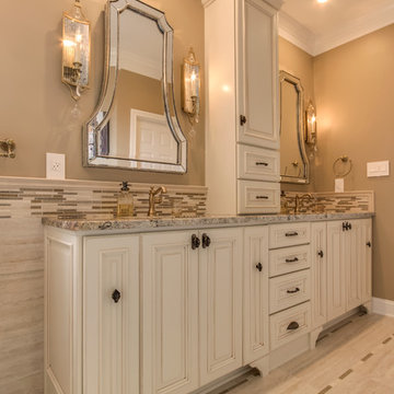 Remodel of  Master bath By Aimee Pearson using Superior Stone and Cabinets