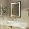 ExBrite Anti-fog LED Bathroom Mirror with Border, 24" X 32"\Silver