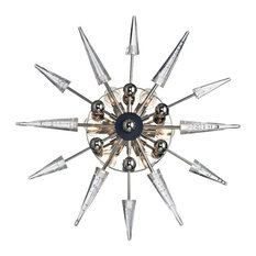 6-Light Wall Sconce, 6"x25.25" Polished Nickel