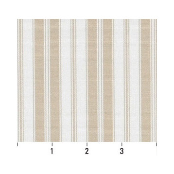 Beige Ticking Stripe Indoor Outdoor Marine Acrylic Upholstery Fabric By The Yard