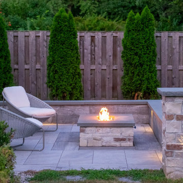 Prospect Heights Outdoor Living Project with Swimming Pool and Hot Tub