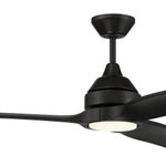 Craftmade - 60" Limerick Ceiling Fan - 60" Limerick Ceiling Fan in Flat Black with Flat Black Blades, Remotes and LED Light included
