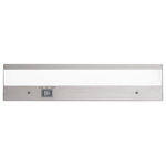 WAC Lighting - Duo 12" ACLED Dual Color Temp-Light Bar, Brushed Aluminum - Duo AC-LED Dual Color Temp Light Bars are a bold and innovative concept for the under cabinet space with a three-way rocker switch that toggles between On/Off, 2700K warm, and 3000K cool color Temps. Duo is free of projected heat, UV, and infrared radiation, great for illuminating heat and color sensitive perishables, apparel, artwork, and collectibles. A built in parabolic reflector creates an edge lit uniform light free of hotspot reflections over kitchen counters in a 1" slim profile that tucks away nicely hidden from plain sight. The space between diffusers is minimized when joining more than 1 light bar together creating a visually seamless line of illumination. Duo Light Bars are line voltage and can be wired directly to 120V romex or BX. Each light bar includes an "I" connector to join more than 1 together with additional cords and accessories for longer runs.