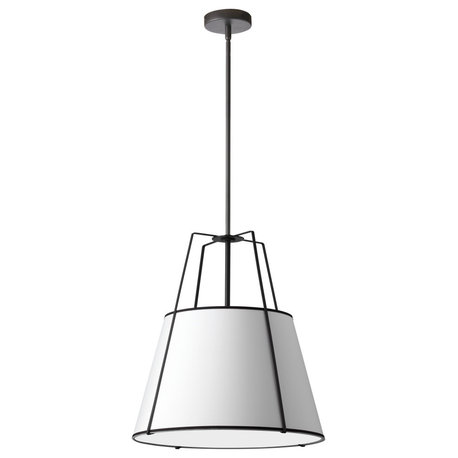 Contemporary Modern Pendant Light, Matte Black