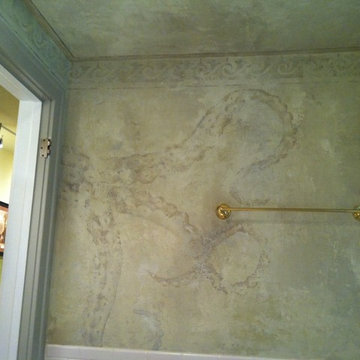 Pompeii inspired bathroom