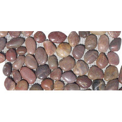 Dark Red Pebble Tile Border - Accent Trim And Border Tile