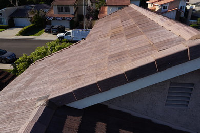Inspiration for a timeless exterior home remodel in Orange County