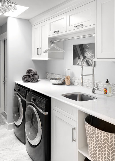 Transitional Laundry Room by South Shore Cabinetry Ltd.