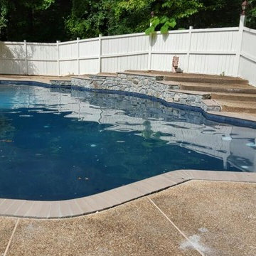 One More Pool Renovation - Tile, Coping, Diamond Brite - Ocean Blue