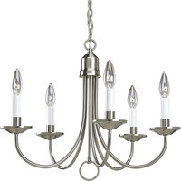 5-Light Chandelier, Brushed Nickel