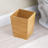 iDesign Formbu Trash Can for Bathroom, Kitchen and Office, Bamboo