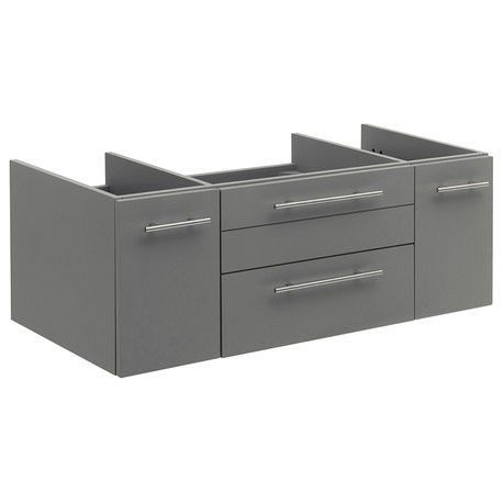 Lucera Wall Mount Undermount Sink Bathroom Cabinet, Gray, 42"