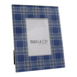 Belle & June - Blue Plaid Lucite Photo Frame - Picture Frames
