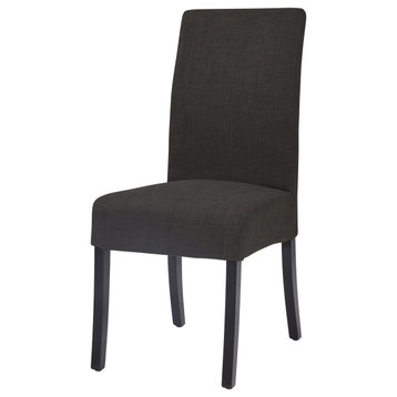 Valencia Fabric Chair,Set of 2 - Charcoal