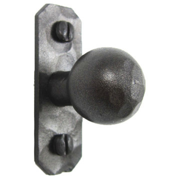 Rustic Wrought Iron Cabinet Knob Pull Hammered HK9, Bronze