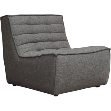 Marshall Scooped Seat Armless Chair - Gray